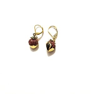 Gold dipped strawberry earrings